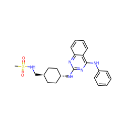 CS(=O)(=O)NC[C@H]1CC[C@H](Nc2nc(Nc3ccccc3)c3ccccc3n2)CC1 ZINC000253853694