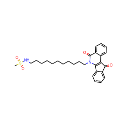 CS(=O)(=O)NCCCCCCCCCCCn1c2c(c3ccccc3c1=O)C(=O)c1ccccc1-2 ZINC000084671956