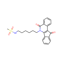 CS(=O)(=O)NCCCCCCn1c2c(c3ccccc3c1=O)C(=O)c1ccccc1-2 ZINC000084689350