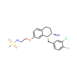 CS(=O)(=O)NCCOc1ccc2c(c1)[C@@H](Cc1ccc(Cl)c(Cl)c1)[C@@H](N)CC2 ZINC000088260540