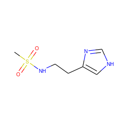 CS(=O)(=O)NCCc1c[nH]cn1 ZINC000029489190
