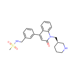 CS(=O)(=O)NCc1cccc(-c2cc(=O)n(C[C@@H]3CCCNC3)c3ccccc23)c1 ZINC000095589994