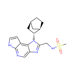 CS(=O)(=O)NCc1nc2cnc3[nH]ccc3c2n1[C@@H]1C[C@H]2CC[C@@H]1C2 ZINC000072315830