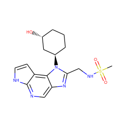 CS(=O)(=O)NCc1nc2cnc3[nH]ccc3c2n1[C@@H]1CCC[C@@H](O)C1 ZINC000095561438