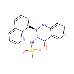 CS(=O)(=O)NN1C(=O)c2ccccc2N[C@@H]1c1cccc2cccnc12 ZINC000002222526