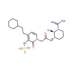 CS(=O)(=O)Nc1c(CCC2CCCCC2)ccn(CC(=O)N[C@H]2CCCN(C(=N)N)[C@@H]2O)c1=O ZINC000028000499