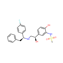 CS(=O)(=O)Nc1cc([C@@H](O)CN[C@@H](Cc2ccccc2)c2ccc(F)cc2)ccc1O ZINC000026822862