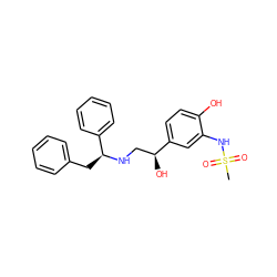 CS(=O)(=O)Nc1cc([C@@H](O)CN[C@@H](Cc2ccccc2)c2ccccc2)ccc1O ZINC000026822051