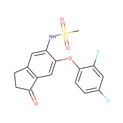 CS(=O)(=O)Nc1cc2c(cc1Oc1ccc(F)cc1F)C(=O)CC2 ZINC000000537736