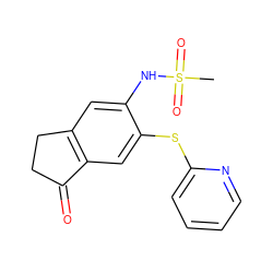 CS(=O)(=O)Nc1cc2c(cc1Sc1ccccn1)C(=O)CC2 ZINC000013744818