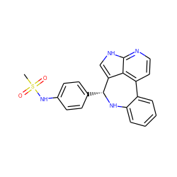 CS(=O)(=O)Nc1ccc([C@H]2Nc3ccccc3-c3ccnc4[nH]cc2c34)cc1 ZINC000045388091