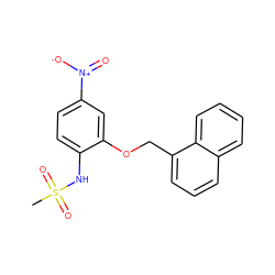 CS(=O)(=O)Nc1ccc([N+](=O)[O-])cc1OCc1cccc2ccccc12 ZINC000028604279