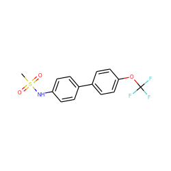 CS(=O)(=O)Nc1ccc(-c2ccc(OC(F)(F)F)cc2)cc1 ZINC000028712000