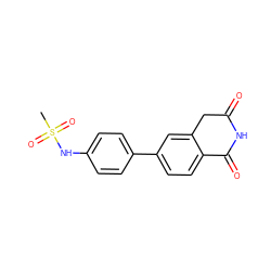 CS(=O)(=O)Nc1ccc(-c2ccc3c(c2)CC(=O)NC3=O)cc1 ZINC000653704607