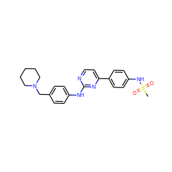 CS(=O)(=O)Nc1ccc(-c2ccnc(Nc3ccc(CN4CCCCC4)cc3)n2)cc1 ZINC000096315966