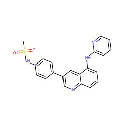 CS(=O)(=O)Nc1ccc(-c2cnc3cccc(Nc4ccccn4)c3c2)cc1 ZINC000028957603