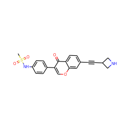 CS(=O)(=O)Nc1ccc(-c2coc3cc(C#CC4CNC4)ccc3c2=O)cc1 ZINC000169700852