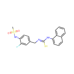 CS(=O)(=O)Nc1ccc(C/N=C(\S)Nc2cccc3ccccc23)cc1F ZINC000028525103