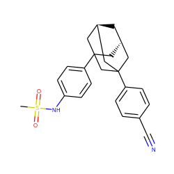 CS(=O)(=O)Nc1ccc(C23C[C@H]4C[C@@H](CC(c5ccc(C#N)cc5)(C4)C2)C3)cc1 ZINC000299857013