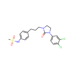 CS(=O)(=O)Nc1ccc(CCCN2CCN(c3ccc(Cl)c(Cl)c3)C2=O)cc1 ZINC000045340073