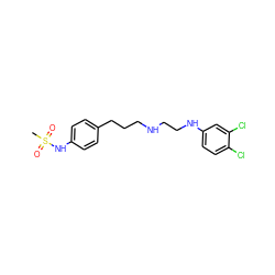 CS(=O)(=O)Nc1ccc(CCCNCCNc2ccc(Cl)c(Cl)c2)cc1 ZINC000045348990