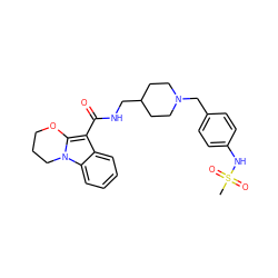 CS(=O)(=O)Nc1ccc(CN2CCC(CNC(=O)c3c4n(c5ccccc35)CCCO4)CC2)cc1 ZINC000299832177