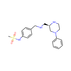 CS(=O)(=O)Nc1ccc(CNC[C@@H]2CN(c3ccccc3)CCN2)cc1 ZINC000019366834