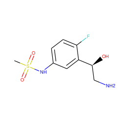 CS(=O)(=O)Nc1ccc(F)c([C@@H](O)CN)c1 ZINC000000005703