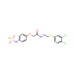 CS(=O)(=O)Nc1ccc(OCC(=O)NCCSc2ccc(Cl)c(Cl)c2)cc1 ZINC000045347619