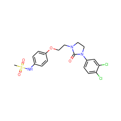 CS(=O)(=O)Nc1ccc(OCCN2CCN(c3ccc(Cl)c(Cl)c3)C2=O)cc1 ZINC000045354342