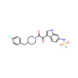 CS(=O)(=O)Nc1ccc2c(C(=O)C(=O)N3CCC(Cc4ccc(F)cc4)CC3)c[nH]c2c1 ZINC000103228837