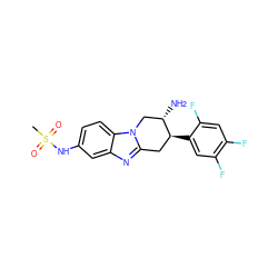 CS(=O)(=O)Nc1ccc2c(c1)nc1n2C[C@H](N)[C@@H](c2cc(F)c(F)cc2F)C1 ZINC000043019255