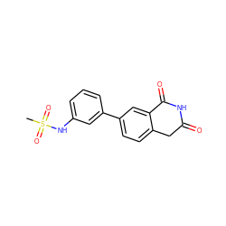 CS(=O)(=O)Nc1cccc(-c2ccc3c(c2)C(=O)NC(=O)C3)c1 ZINC000653704591