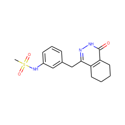 CS(=O)(=O)Nc1cccc(Cc2n[nH]c(=O)c3c2CCCC3)c1 ZINC000167829791