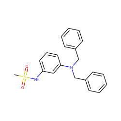 CS(=O)(=O)Nc1cccc(N(Cc2ccccc2)Cc2ccccc2)c1 ZINC000026287026