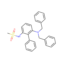 CS(=O)(=O)Nc1cccc(N(Cc2ccccc2)Cc2ccccc2)c1-c1ccccc1 ZINC000026287392