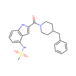 CS(=O)(=O)Nc1cccc2[nH]c(C(=O)N3CCC(Cc4ccccc4)CC3)cc12 ZINC000028604231