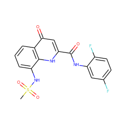 CS(=O)(=O)Nc1cccc2c(=O)cc(C(=O)Nc3cc(F)ccc3F)[nH]c12 ZINC000095591908