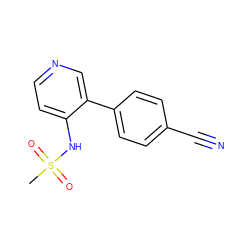 CS(=O)(=O)Nc1ccncc1-c1ccc(C#N)cc1 ZINC001772603983