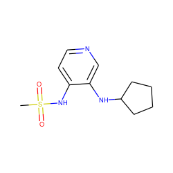 CS(=O)(=O)Nc1ccncc1NC1CCCC1 ZINC000049054549