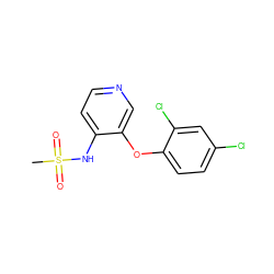 CS(=O)(=O)Nc1ccncc1Oc1ccc(Cl)cc1Cl ZINC000013586675