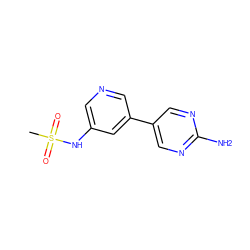 CS(=O)(=O)Nc1cncc(-c2cnc(N)nc2)c1 ZINC000073195677