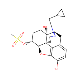 CS(=O)(=O)O[C@@H]1CC[C@@]2(O)[C@H]3Cc4ccc(O)c5c4[C@@]2(CCN3CC2CC2)[C@H]1O5 ZINC000001657749