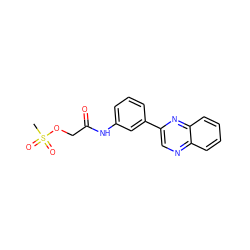 CS(=O)(=O)OCC(=O)Nc1cccc(-c2cnc3ccccc3n2)c1 ZINC000096178014