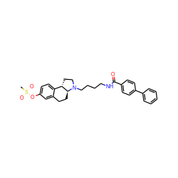 CS(=O)(=O)Oc1ccc2c(c1)CC[C@H]1[C@H]2CCN1CCCCNC(=O)c1ccc(-c2ccccc2)cc1 ZINC000026720806