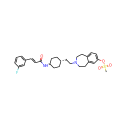 CS(=O)(=O)Oc1ccc2c(c1)CCN(CC[C@H]1CC[C@H](NC(=O)/C=C/c3cccc(F)c3)CC1)CC2 ZINC000299846873