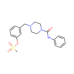 CS(=O)(=O)Oc1cccc(CN2CCN(C(=O)Nc3ccccc3)CC2)c1 ZINC000200261702