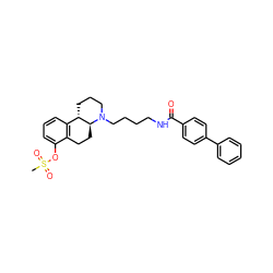 CS(=O)(=O)Oc1cccc2c1CC[C@H]1[C@H]2CCCN1CCCCNC(=O)c1ccc(-c2ccccc2)cc1 ZINC000026725103