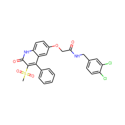 CS(=O)(=O)c1c(-c2ccccc2)c2cc(OCC(=O)NCc3ccc(Cl)c(Cl)c3)ccc2[nH]c1=O ZINC000064573691