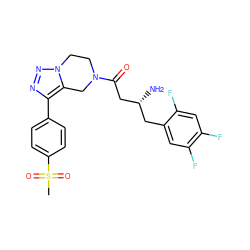 CS(=O)(=O)c1ccc(-c2nnn3c2CN(C(=O)C[C@H](N)Cc2cc(F)c(F)cc2F)CC3)cc1 ZINC000066077353